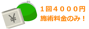施術料金は★全身★1回6000円のイメージ